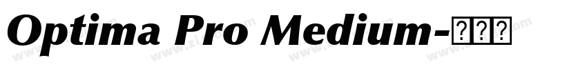 Optima Pro Medium字体转换